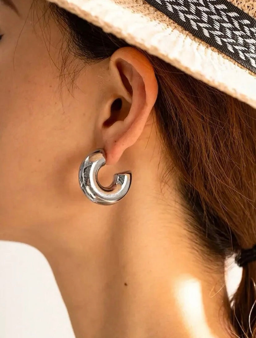 Silver hoops