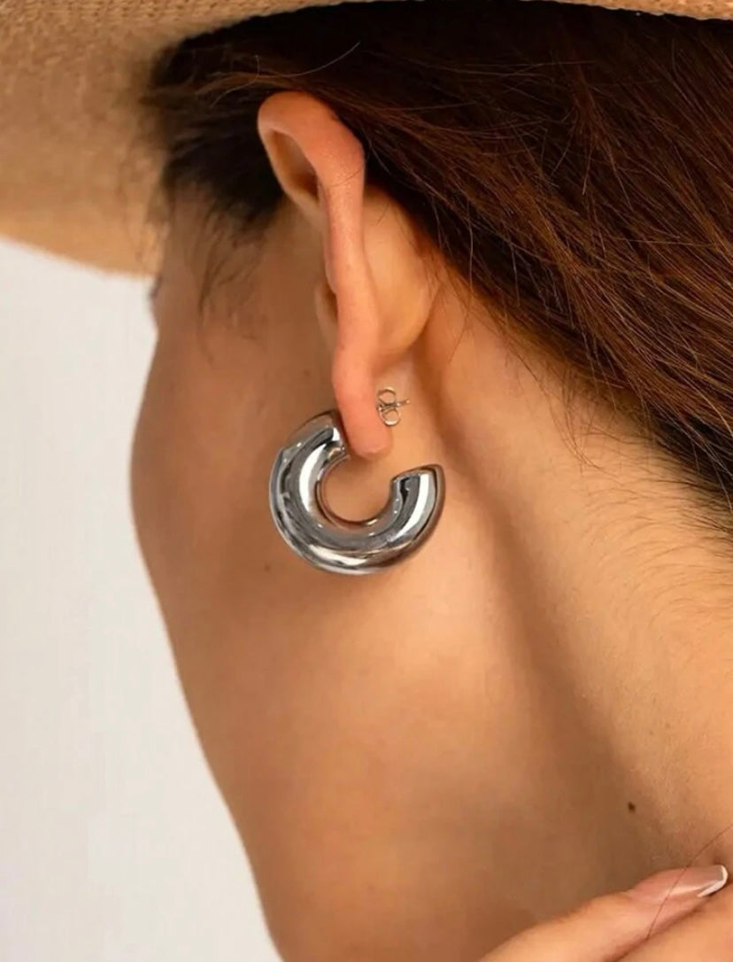 Silver hoops