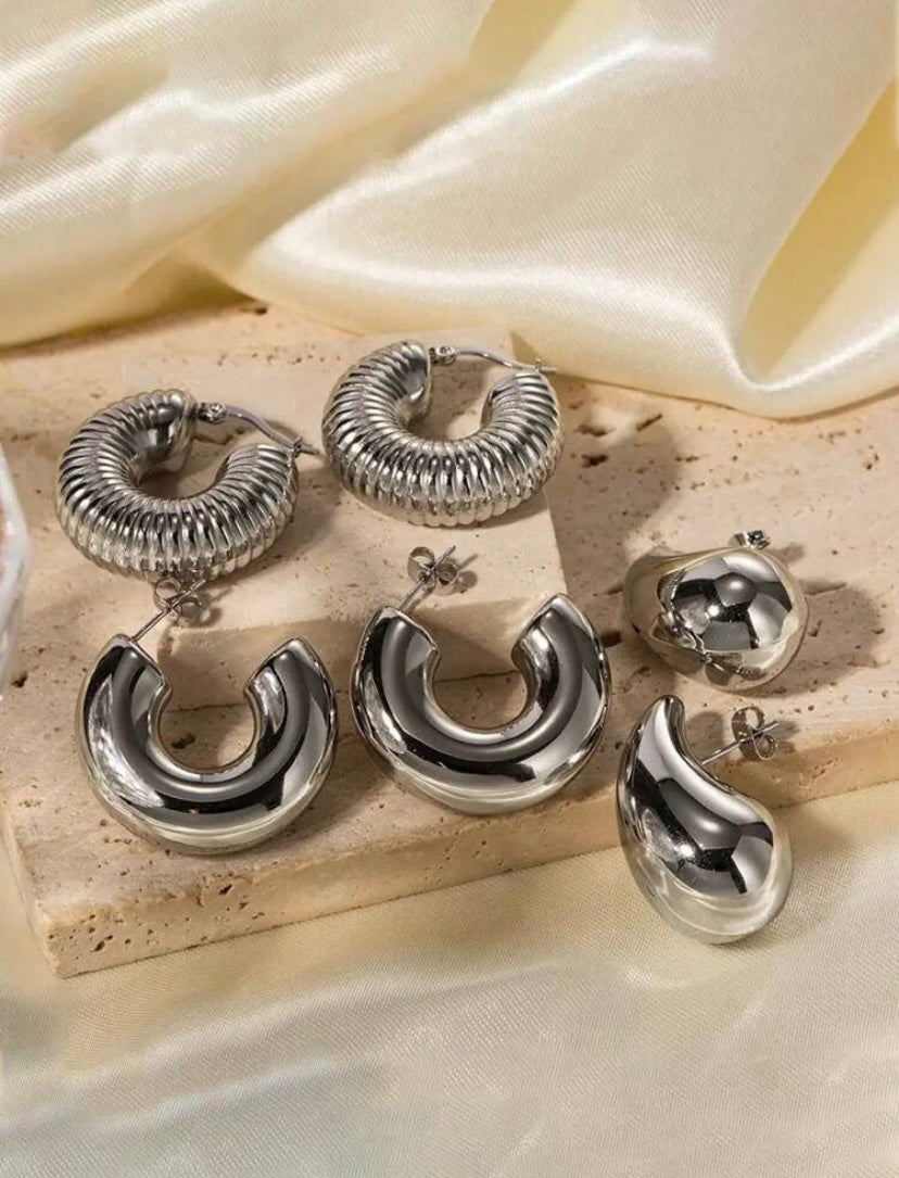 Silver hoops