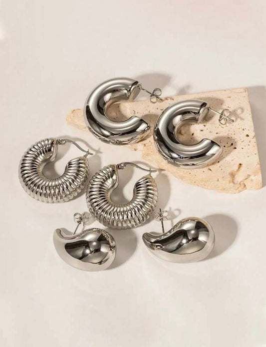 Silver hoops